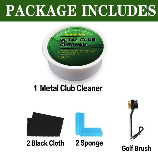 Очиститель для металлических клюшек для гольфа Средство для удаления ржавчины Набор для полировки утюгов для гольфа Клинья Паттеры Очиститель для щеток Губка Аксессуары для гольфа Набор для ухода за клюшками для гольфа