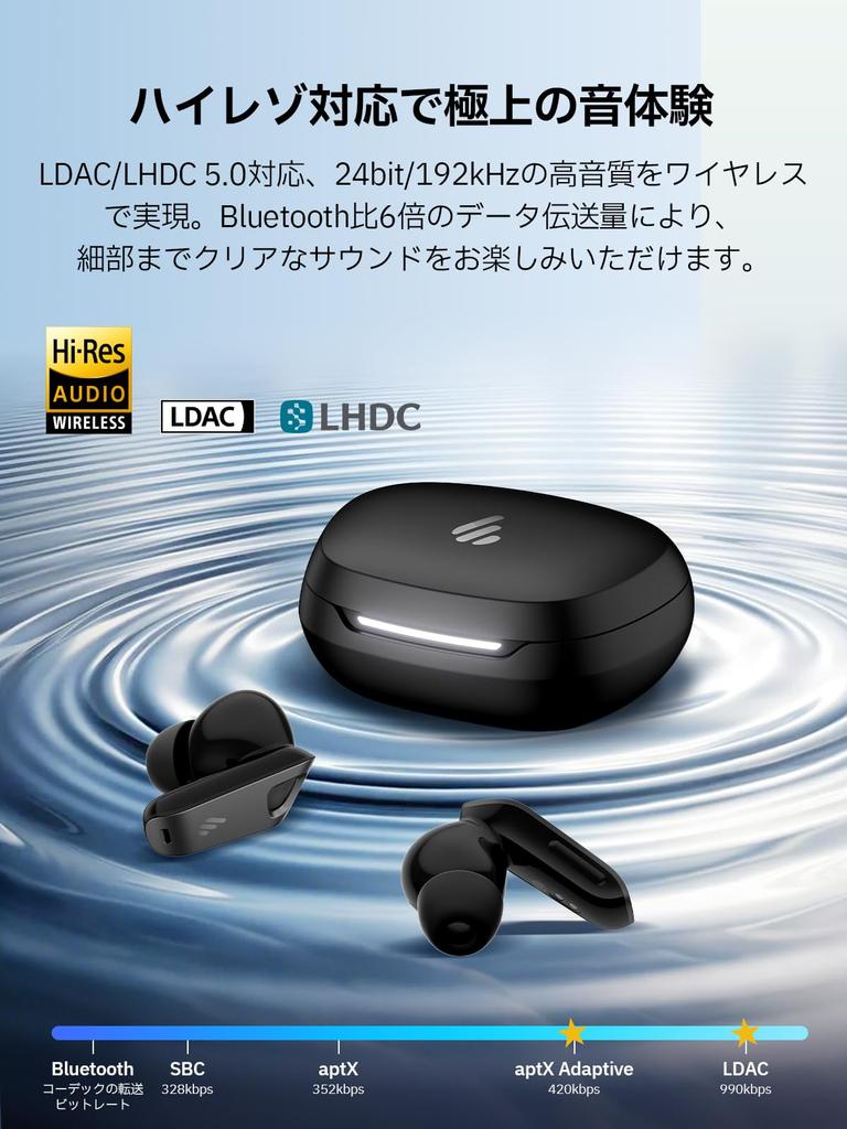 VGP2025 Gold AwardEDIFIER NeoBuds Pro 3 Bluetooth Noise-Canceling Earbuds - Hi-Res Audio - -50dB ANC - 36-Hour Battery Life - Black