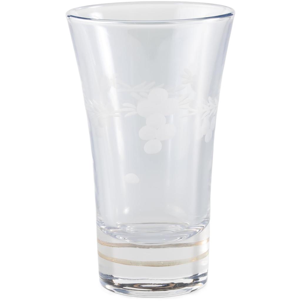 Otsuka Glass "Colorful Poem" Sake Glass, Approximately 100ml, Open-Top, Flower Kiriko Design, Blue, Made In Japan, 01145-15-1BL-1P