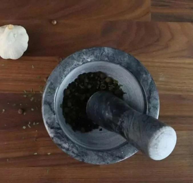 Stone kitchen mortar FOR spices WITH pestle FOR herbs spices