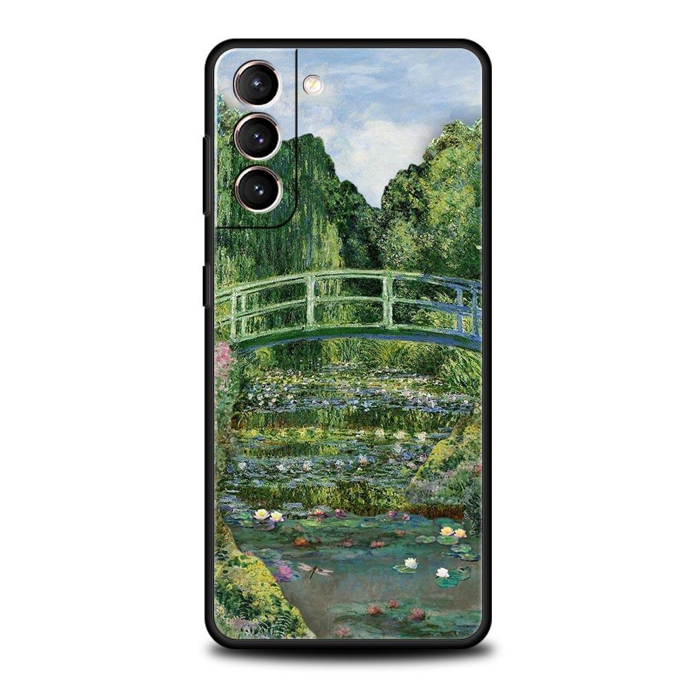 Claude Monet Garden Paint Art Soft Phone Case For Samsung Galaxy S25 Edge S24 Plus S23 FE S22 S21 S20 Ultra 5G S10 Protect Cover