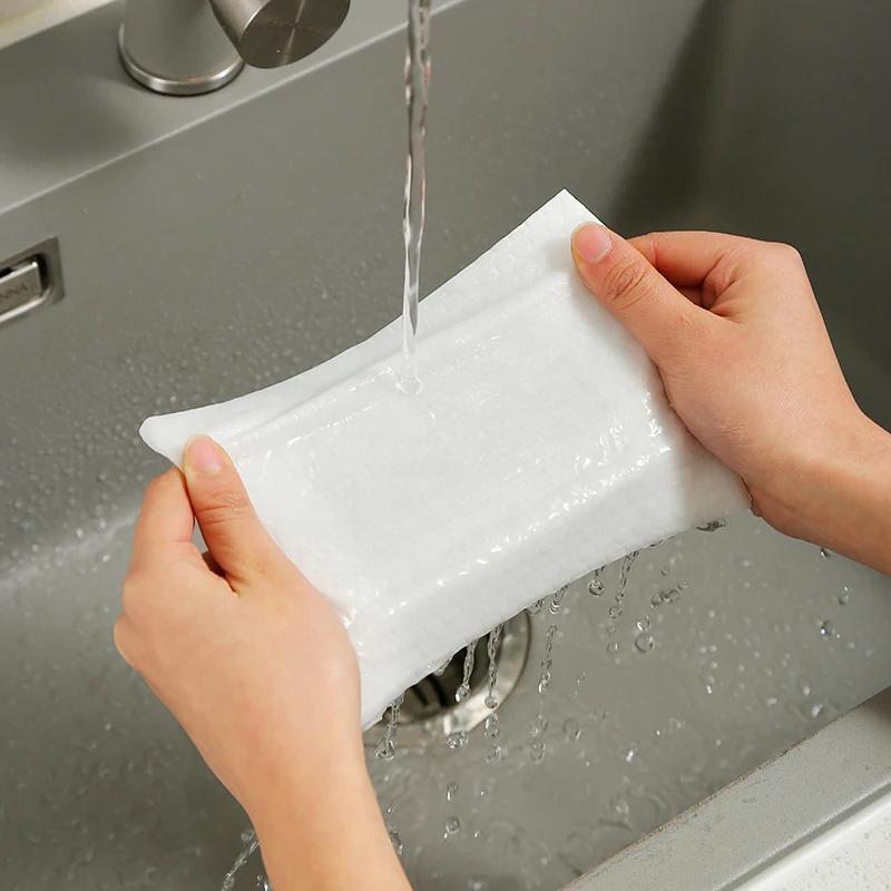 Одноразовые салфетки для уборки Многоразовые нетканые бытовые кухонные тряпки Антипригарные салфетки для мытья посуды Полотенца