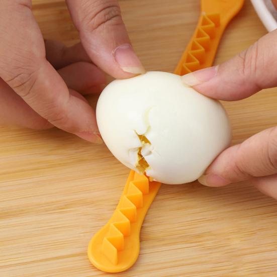 6 шт. Яйцерезка с двойными лезвиями, цветочная и геометрическая форма для яиц вкрутую, пластиковый кухонный гаджет без BPA для салатов, коробка для бенто