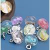 10 шт., круглые пуговицы из смолы, красочные блестки, 10 мм, маленькие красивые круглые пуговицы, аксессуары для Cheongsam
