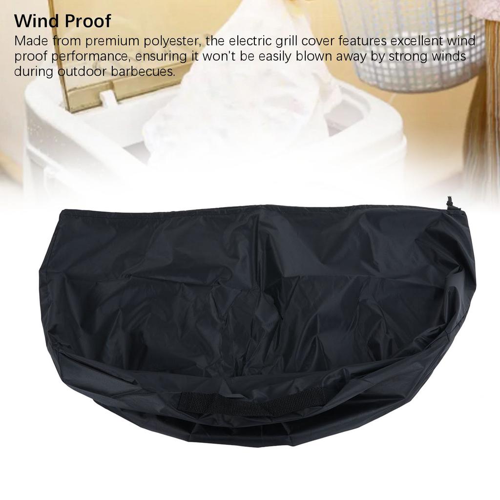 Small Round Grill Cover Polyester Rain Proof Electric Portable Stand BBQ Grill Cover for Outdoor Indoor