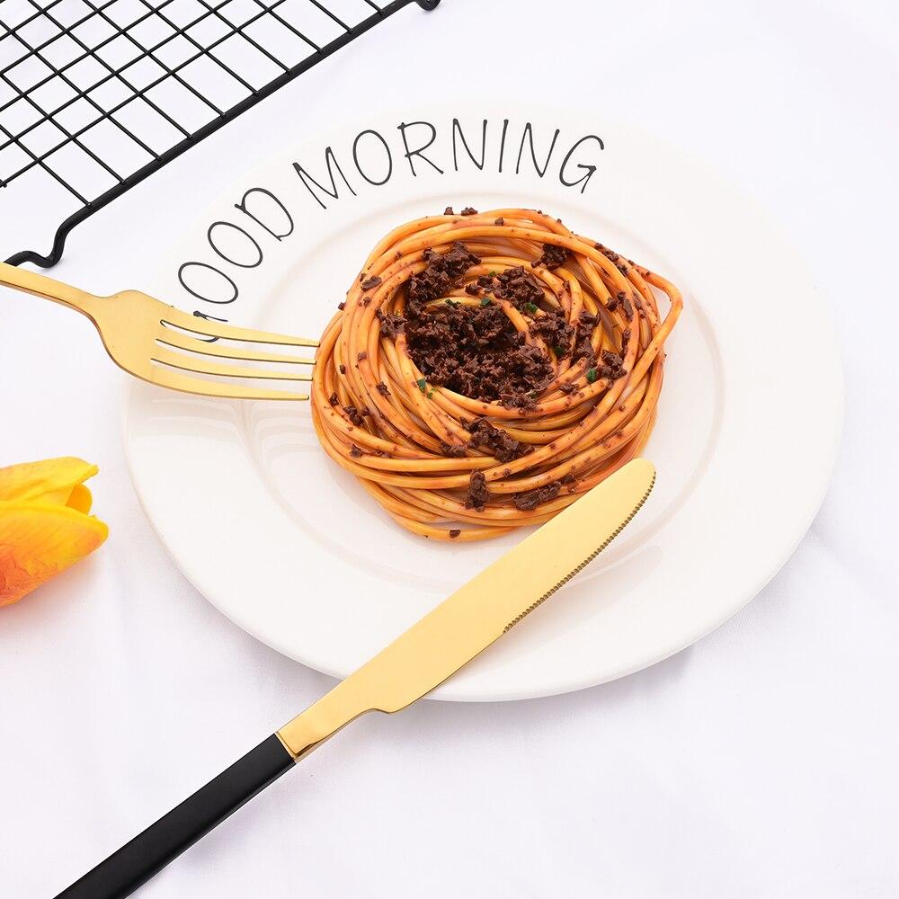 36 шт./6 компл., набор столовых приборов мятного золота, зеркало, столовые приборы из нержавеющей стали, нож, десертная вилка, чайная ложка, столовая посуда, кухонная посуда для ресторана