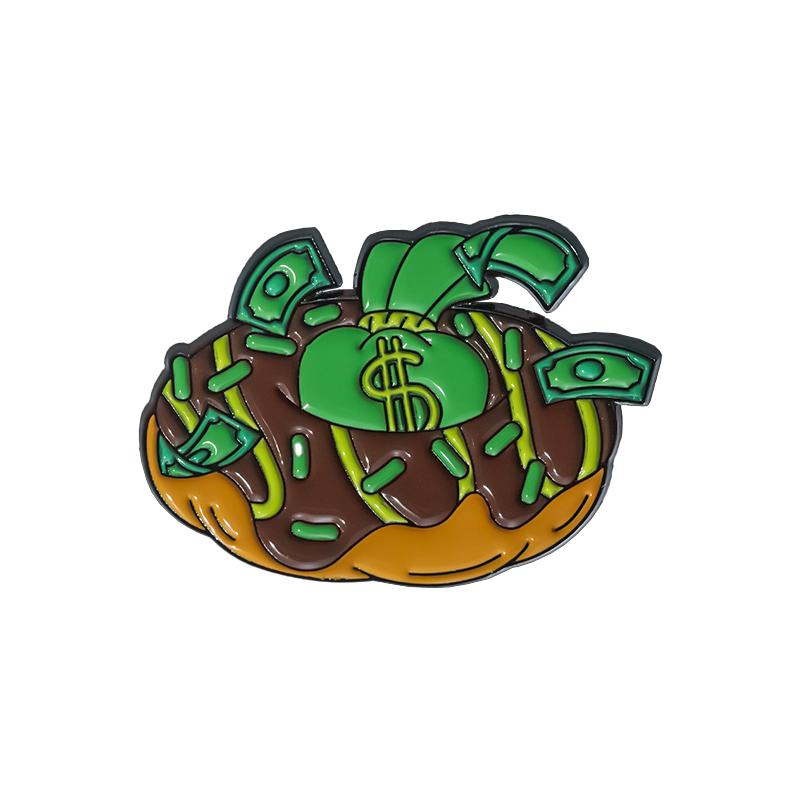 Creative US Dollar Money Collection Enamel Pins Cartoon Banknote Get Rich Brooches Backpack Lapel Badge Funny Jewelry for Gift