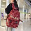 Bear Pattern Print Backpack With Nylon Construction Ergonomic Air Straps Cushion