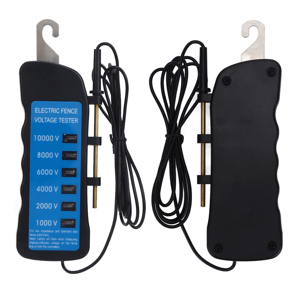 Electric Fence Tester Voltage Meter 10000V Waterproof Portable Tool with 6pcs Light for Farm