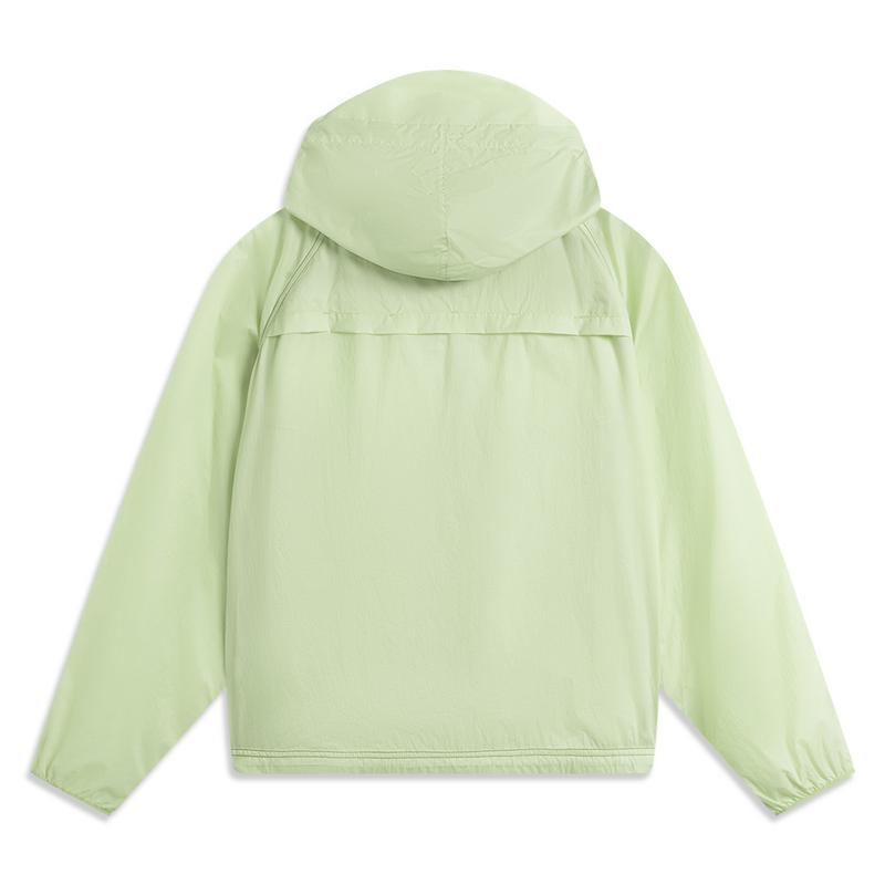 Li Ning CF Outdoor Series Lightweight Breathable Water-Resistant UPF 55+ Packable Sun Protection Jacket Women Jackets Dusty-Green AFDV378-6