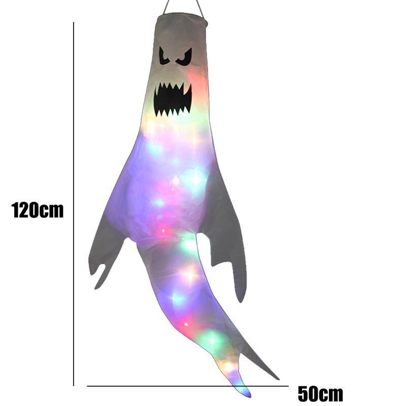 Украшение на Хэллоуин, призрак, ветроуказатели, светодиодные светящиеся висячие жуткие ужасы, тематическая вечеринка, украшение для дома, товары для двора и улицы