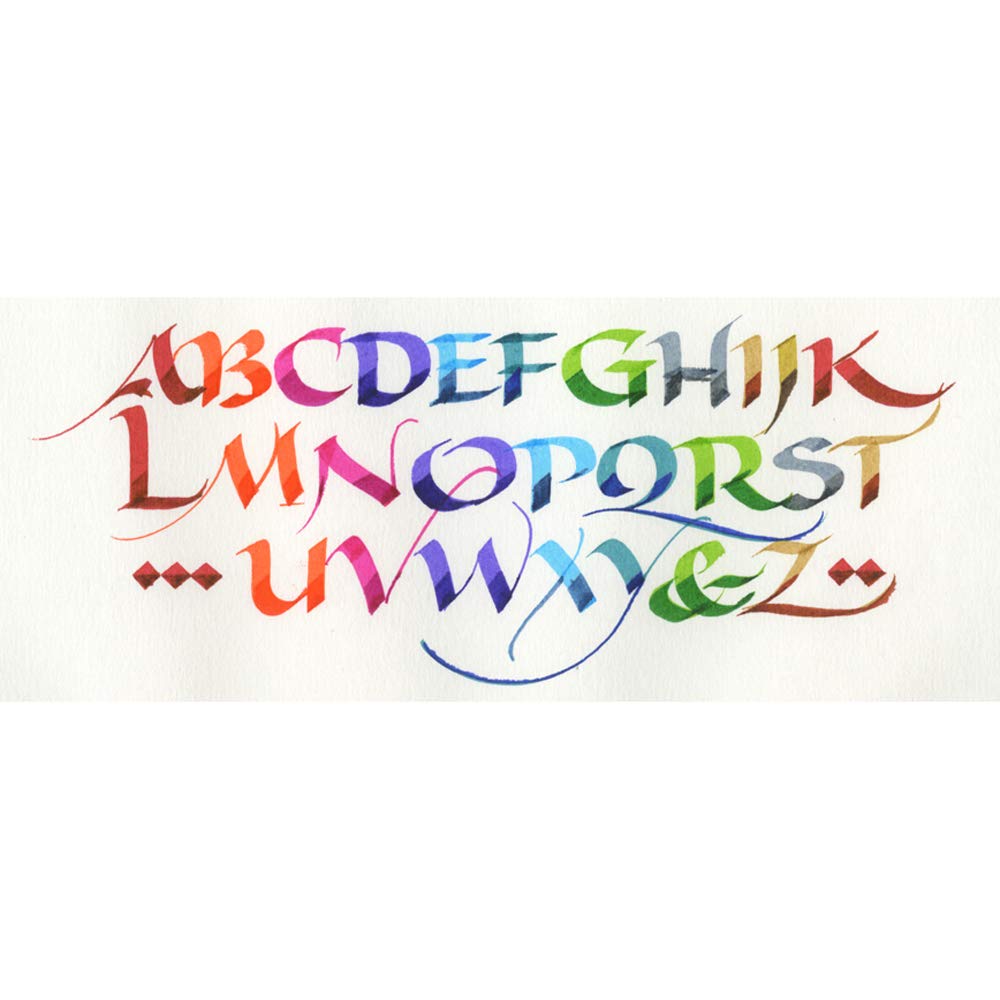 Kuretake ZIG Calligraphy II Water-Based Pen Set, 24 Colors, TC-3100/24V - Ideal for Artistic Writing & Scrapbooking