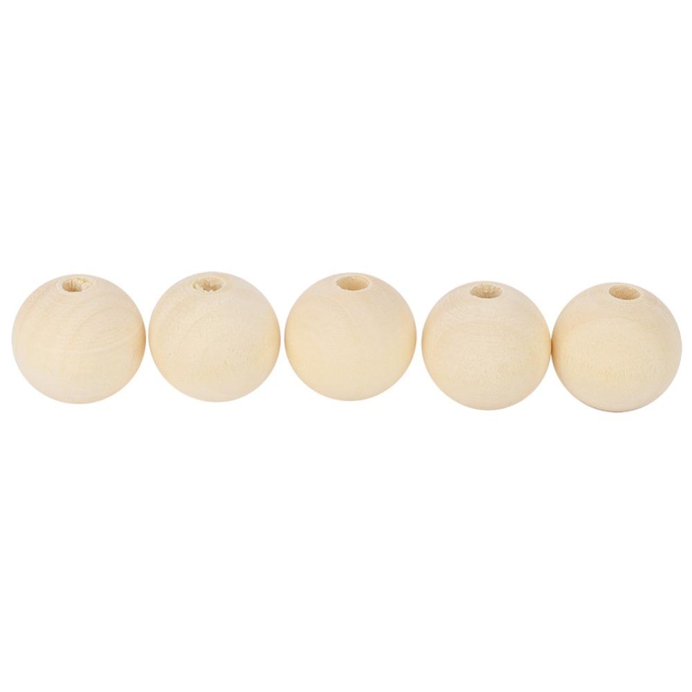 100Pcs Diameter 20mm Unfinished Loose Wood Spheres Kids DIY Handmade Toy Accessories