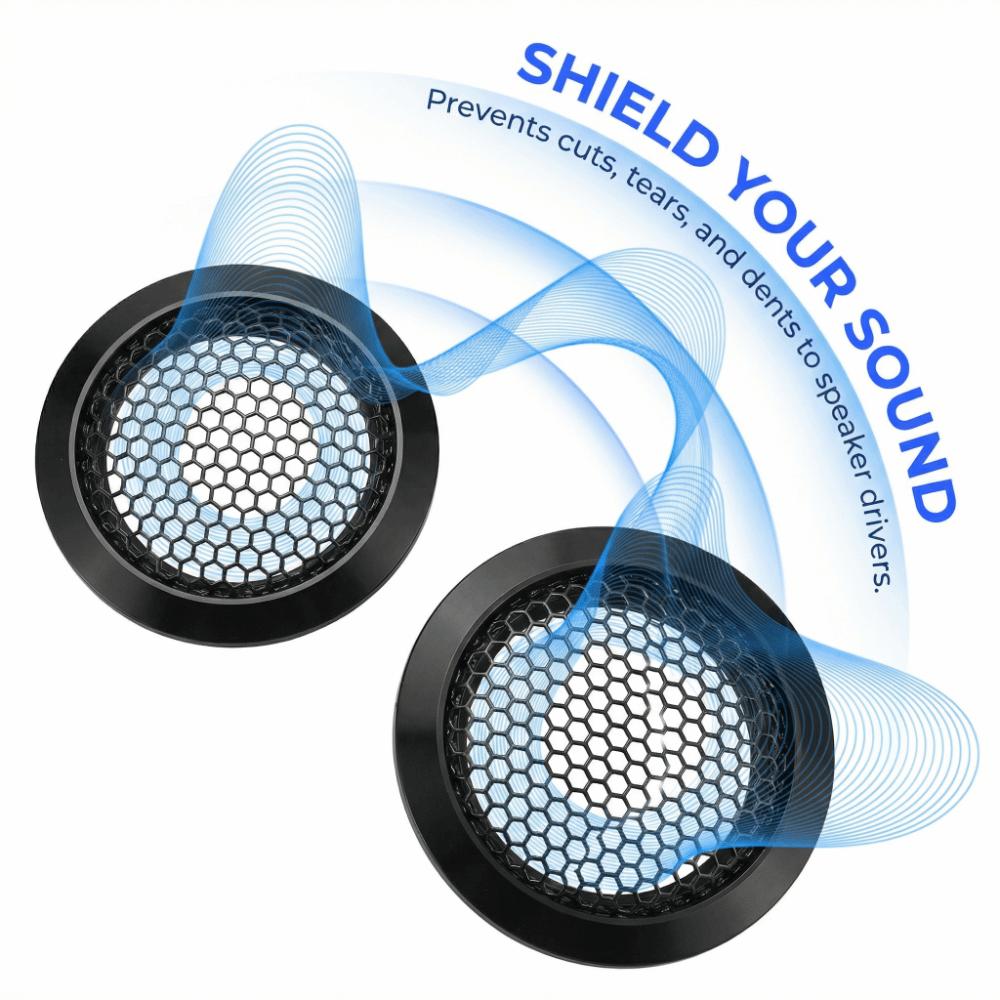 2Pcs Round Speaker Grill Metal Mesh Speaker Guard Universal Subwoofer Guard Audio System