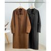 Loose Cocoon Camel Fleece Coat Women's Retro Simple Atmosphere Loose and Thin Woolen Coat