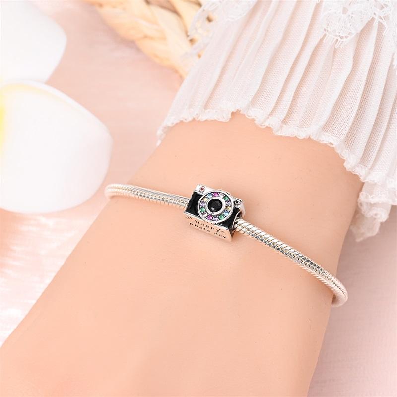 Сияющий Медный Шарм-Подвеска Камера Самолет и Чемодан Подходит для Оригинального Браслета Приключение Автомобиль Шарм для Девочек Изысканные Ювелирные Изделия Подарок