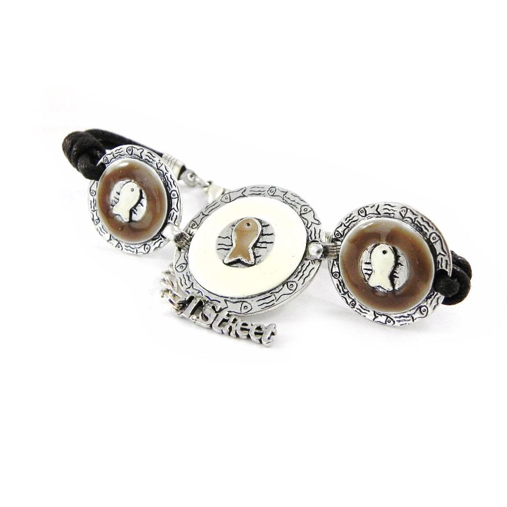 Les Trésors De Lily [D9668] - Дизайнерский браслет «Таласса» бежево-коричневый