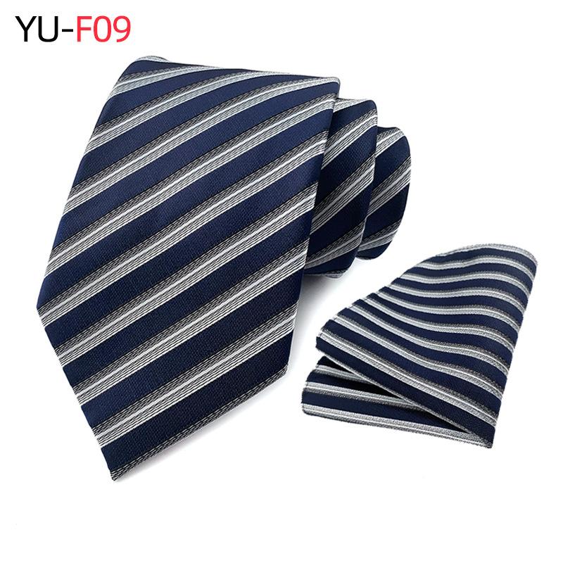 Мужской галстук из двух частей с цветочным принтом, полосатый галстук, деловой модный носовой платок, клетчатый галстук с пейсли