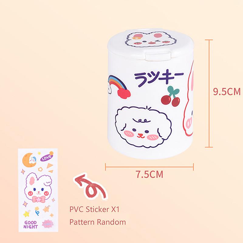 Kawaii мультяшный настольный органайзер, коробка с кнопками, коробка для хранения косметики с крышкой, мини-органайзер для ювелирных изделий, контейнер для косметики и макияжа