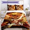 Demon Slayer Pattern Printed 3PCS Bedding Set, Soft Skin-Friendly Washable Duvet Cover & Pillowcases Set