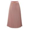 Women Spinning Skirt Mid-length Pleated Skirt Elastic High Waist Slim Slimming Loose Skirt