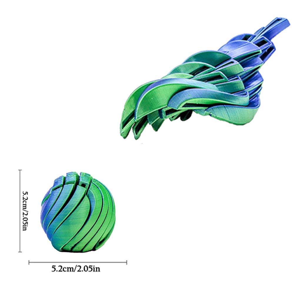 Slime Ball Fidget Toy 3D Printed Gradient Twistsphere Fidget Toy Gear Liquid Flow Ball With Rotating Design Anxiety Relief Toys