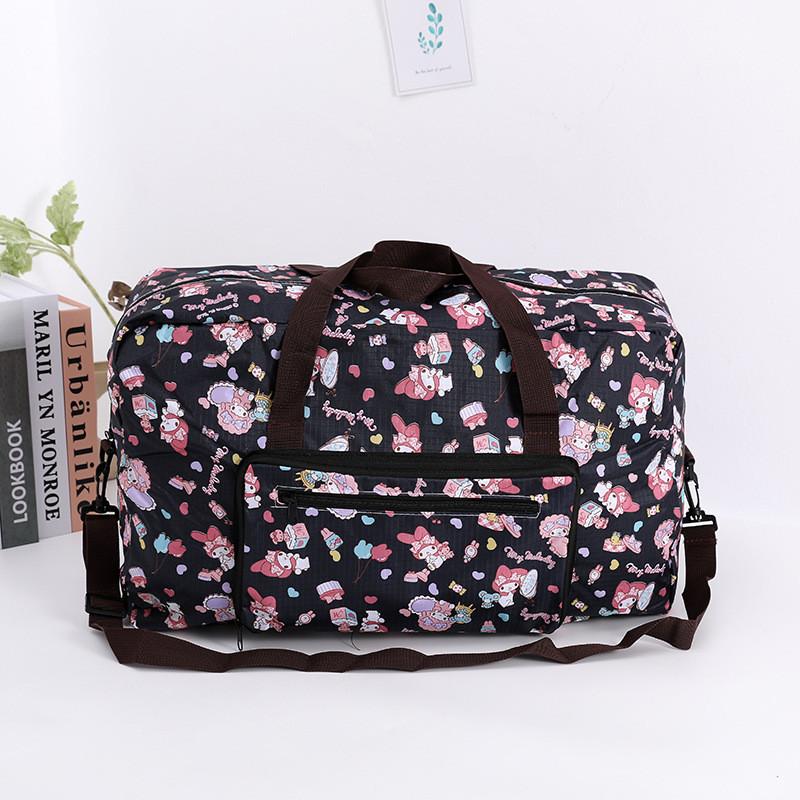 Melody Kuromi Travel Bag With Oxford Fabric Multiuse For Luggage And Clothing Storage