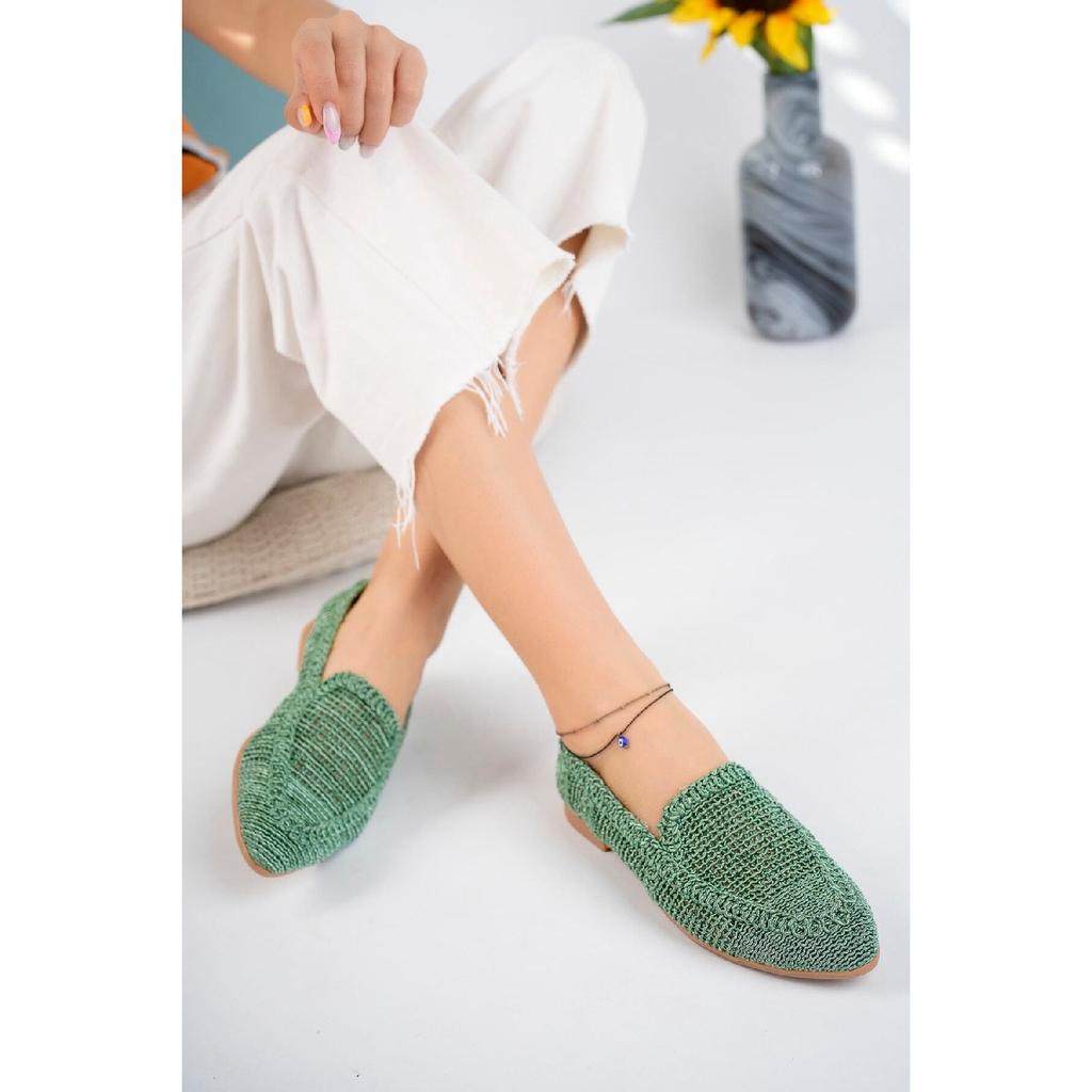 Женские вязаные балетки Женская обувь Повседневная обувь Норка