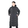 Training Wear Long Down Size 2XL Coat, Padded, Water-Repellent, 32MEA550, Black,