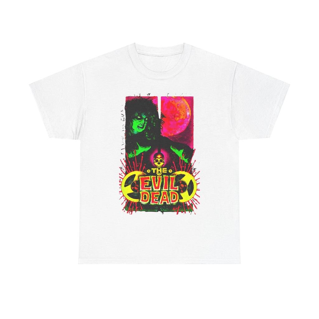 Evil Dead 1981 Movie Horror Ricky P 100% Cotton T-shirt Mens Tees Top Unisex Heavy Cotton Tee