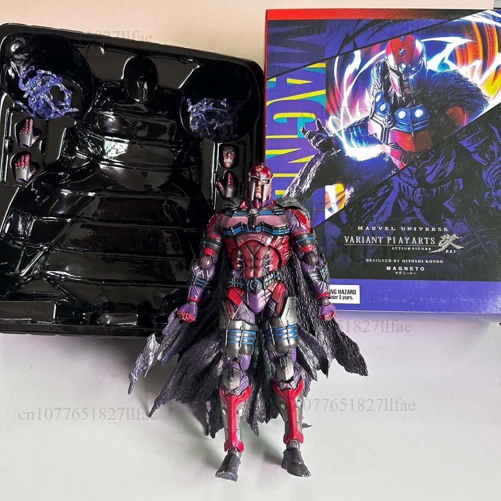 Аниме Фигурка PLAY Arts Магнето Макс Айзенхардт ПВХ Фигурка Действия Коллекционная Модель Игрушки Сочлененная Движущаяся Кукла Украшение для Комнаты
