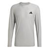Essentials Climacool Удобная Модная Универсальная Мягкая Футболка с Длинным Рукавом Мужская Топы Светло-Серая JC7717