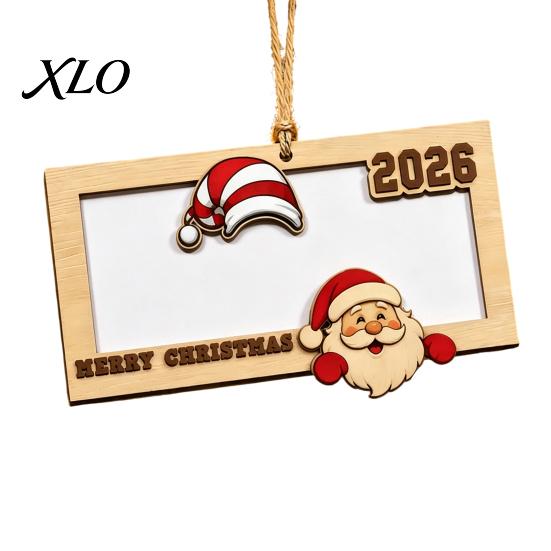 Christmas Tree Hanging Decoration Wooden Money Holders for Cash, Holiday Cash Gift 2026 Commemorative Souvenir Holder Ornaments Xmas Tree, Home Party