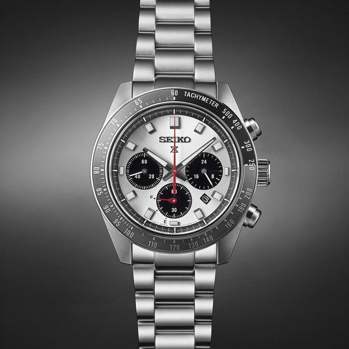 Seiko Prospex SBDL095 Men's Watch, Made in Japan, Solar Speedtimer, Tachymeter Bezel, Chronograph, Date Calendar, White & Black Dial,