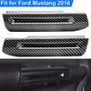 2Pcs Car Accessories For Ford Mustang 2015-2024 Abs Carbon Fiber Printed Interior Door Handles Cover Trim