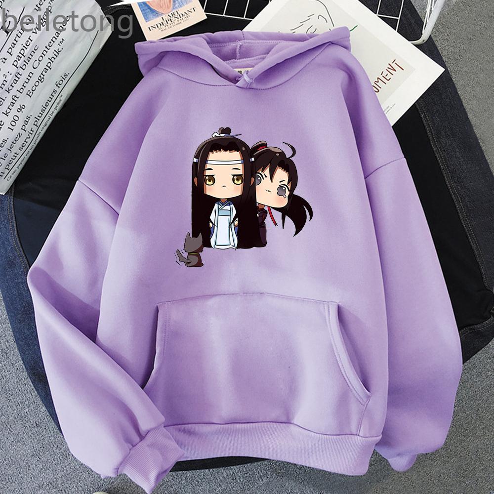 Anime Mo Dao Zu Shi Hoodie Women Cartoon Lan Wang Ji Wei Wu Xian Hoody Women's Kawaii Casual Sweatshirt Gothic Tops Streetwears