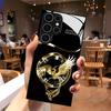 Креативный дизайн Золотой Феникс Круглый узор Стеклянный чехол для телефона для S26 S25 S24 S23 Ultra S22 S21 S20 FE S20 Ultra A36 A56