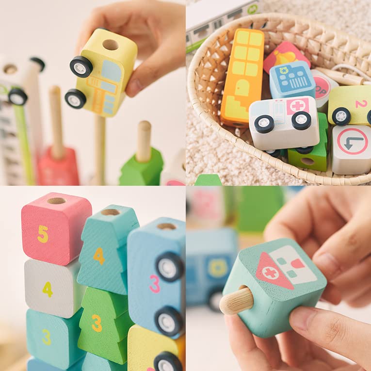 Игрушка сортирует счет Город Развивающие игрушки Деревянные игрушки Строительные блоки Подарки на 1-й и 2-й день рождения для мальчиков и девочек Edutē Я и