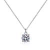 D Color 100% Real Moissanite Necklace for Women 1ct Classic Sparkling Diamond Pendant S925 Sterling Silver Birthday Gift