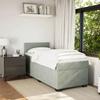 Maison Exclusive - Sommier à lattes de lit et matelas Gris clair 90x200 cm Velours