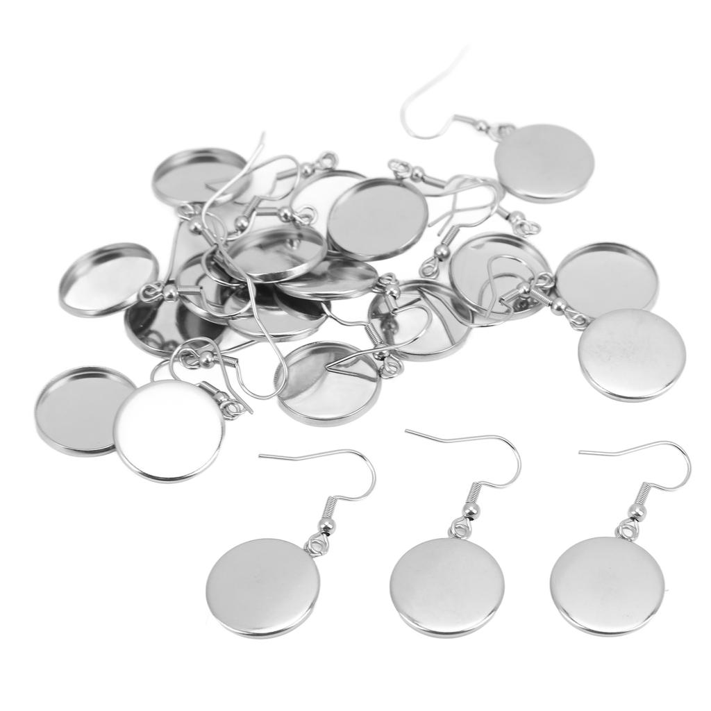 20 шт. пустые оправы для сережек стального цвета 16 мм частично готовые изделия ювелирные изделия своими руками аксессуары для