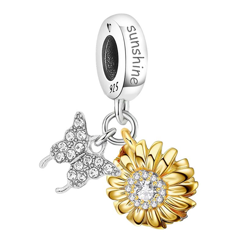 Оригинальные медные шармы-бусины, светящийся люминесцентный кулон в виде пчелы, светлячка, бабочки для браслета, шарма, DIY ювелирных изделий