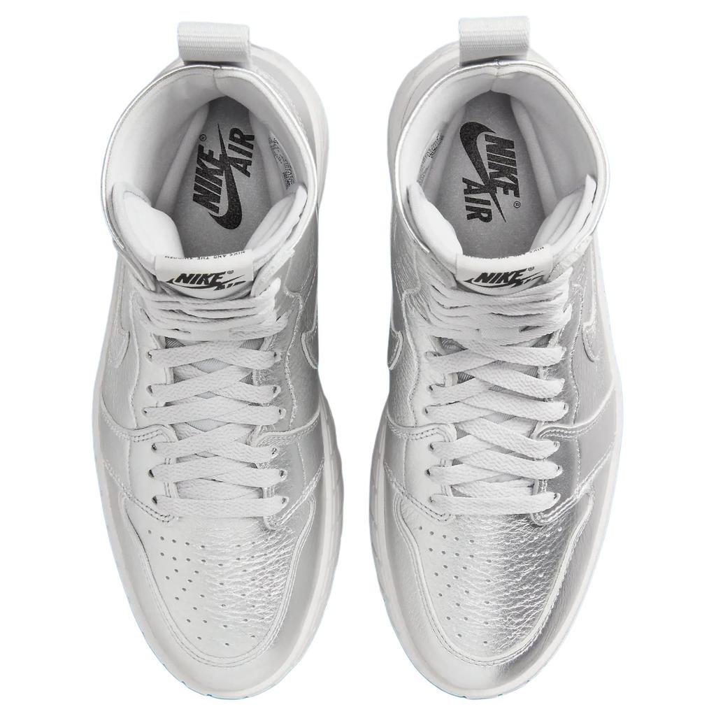 Air Jordan 1 High Brooklyn Metallic Silver Women Sneakers Neutral-Grey FJ5737-002