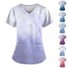 Women's Fashion V-neck Short Sleeve Workwear With Pockets Printed Tops Summer Tops For Women