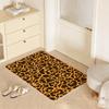 leopard print Floor Mat Eco  Flannel Doormat Non Slip Odorless Indoor Floor Rug Soft Short Plush Home Mat