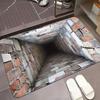 Нескользящая Основа 3D Иллюзия Коврик для Двери Износостойкое Покрытие