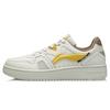 Li Ning Trendy Casual Non-Slip Wear-Resistant Low-Top Skate Shoes Men Sneakers White Yellow AGCR317-4