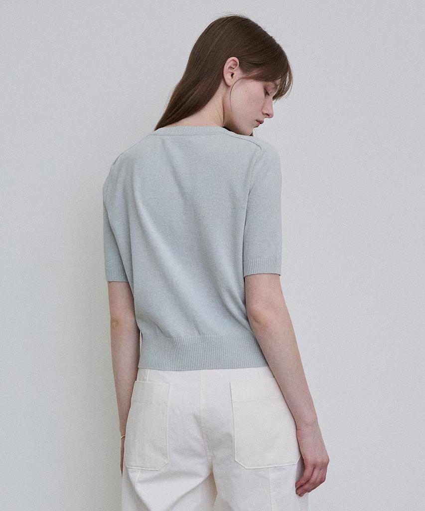 Deeto Italian Yarn Covered Button Knit Cardigan [Mint]