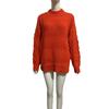 Women's autumn and winter long-sleeved versatile knitted sweater top multi-color