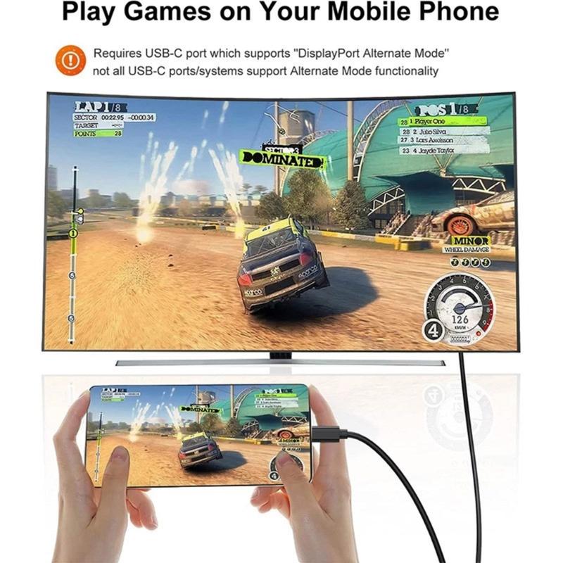 Кабель-адаптер USB3.1 Type C (папа) на VGA (папа) 31 дюйм, поддержка видео Full HD для настольных компьютеров и проекторов